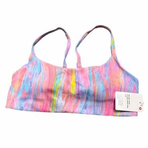 NWT Lululemon Wunder Train Strappy Racer Bra *A/B Cup (Prism Marble Multi)Size 8